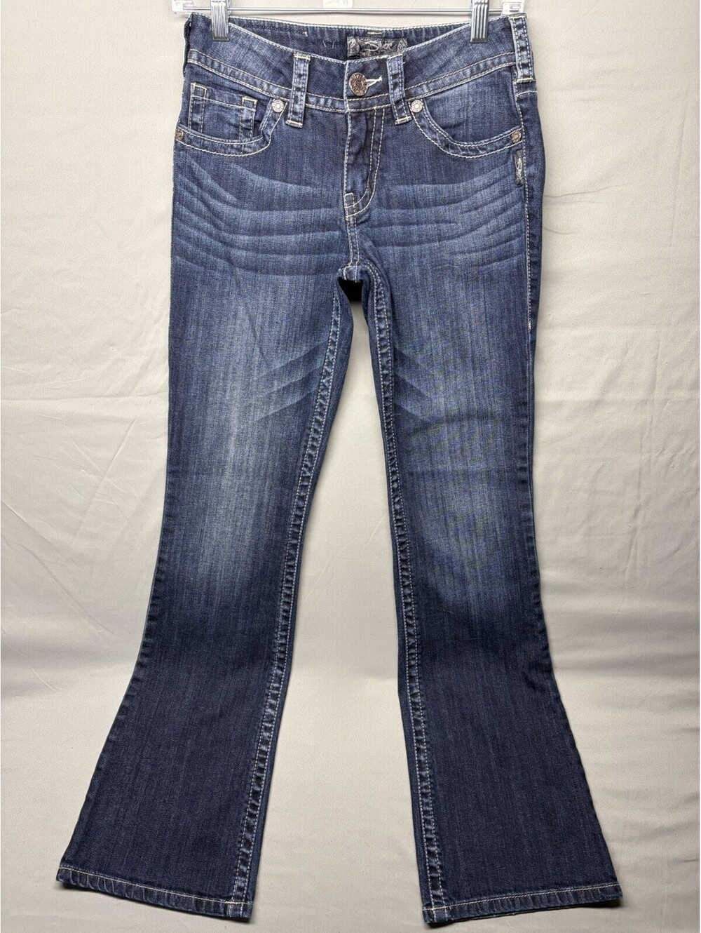 Silver Jeans Co. Suki Bootcut Womens W26/L32 Blue Dark Wash Mid Rise "W28/L30.5"